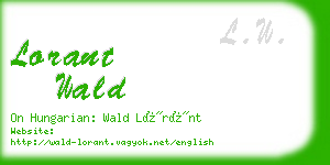 lorant wald business card